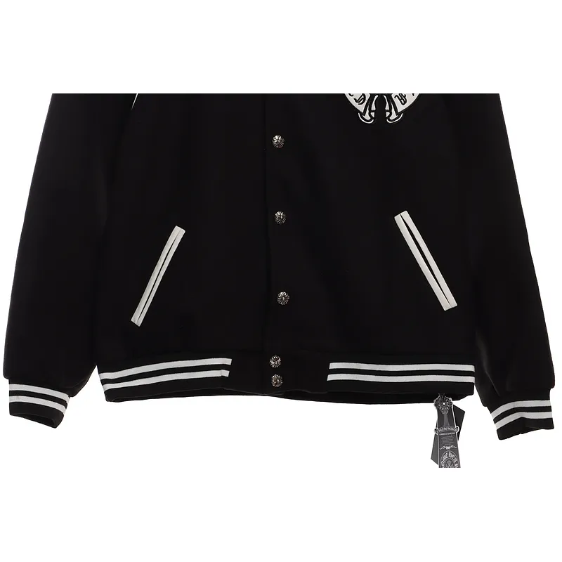 Chrome Hearts Classic Horseshoe Lambskin Baseball Jacket