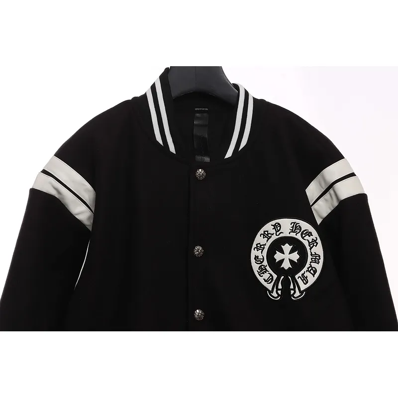 Chrome Hearts Classic Horseshoe Lambskin Baseball Jacket
