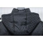 Gucci red and green ribbon down jacket