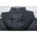 Gucci red and green ribbon down jacket