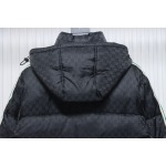 Gucci red and green ribbon down jacket