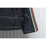 Gucci red and green ribbon down jacket