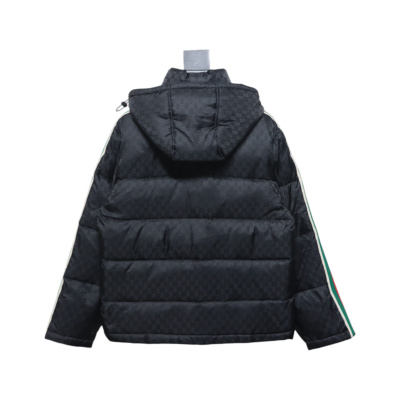 Gucci red and green ribbon down jacket 02