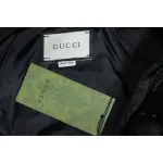 Gucci red and green ribbon down jacket