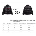 Gucci 22ss red and green ribbon down jacket