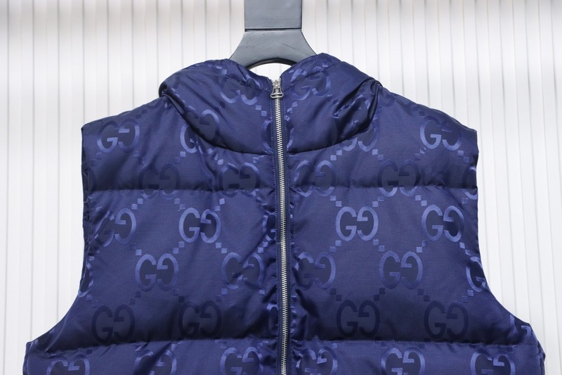 GUCCI Big GG obscure jacquard down vest