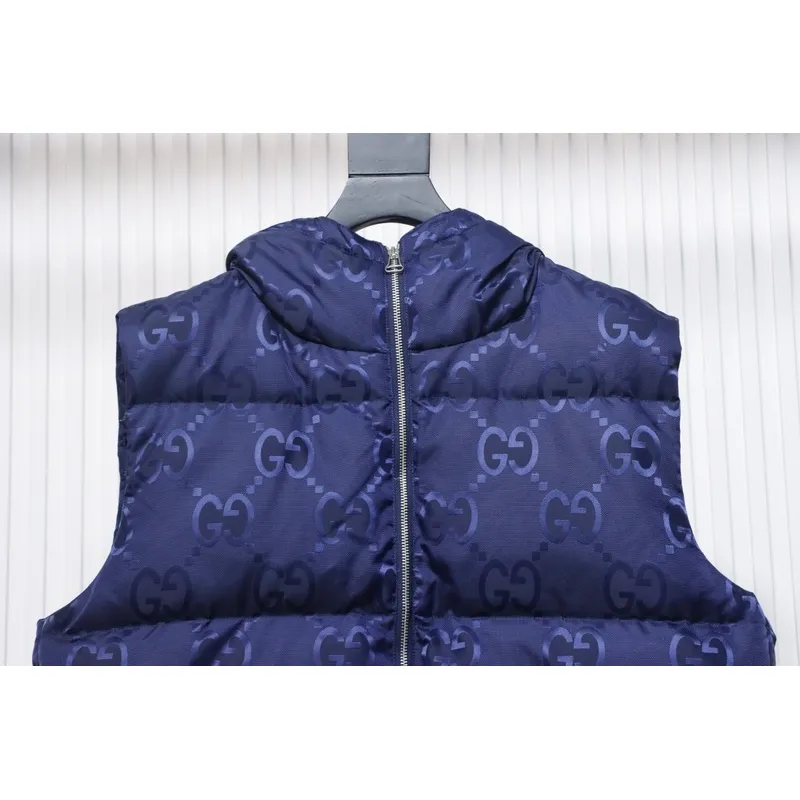 GUCCI Big GG obscure jacquard down vest