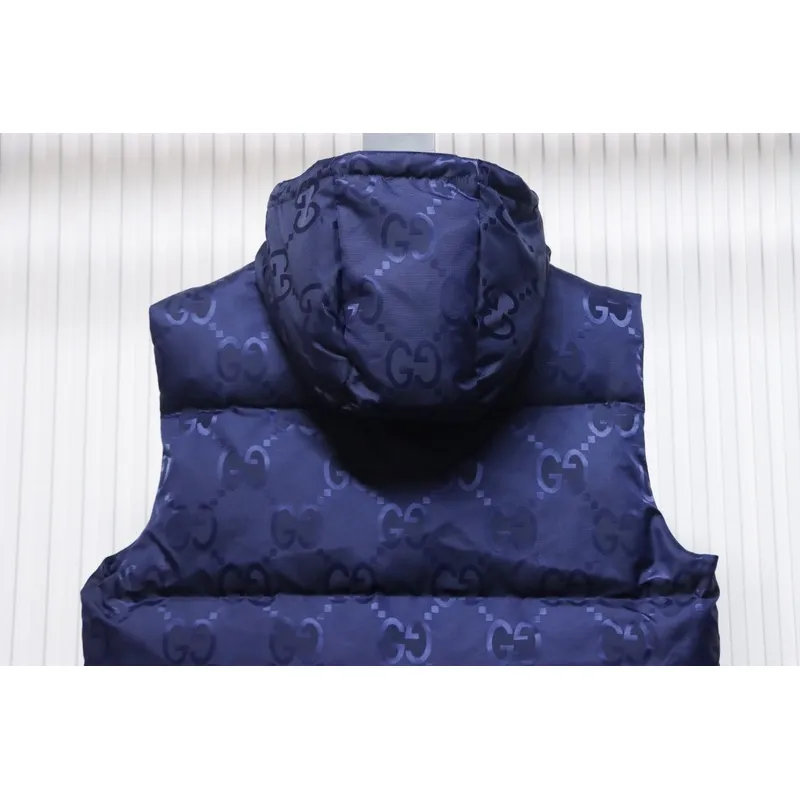 GUCCI Big GG obscure jacquard down vest