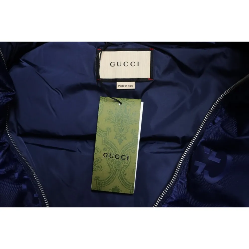 GUCCI Big GG obscure jacquard down vest