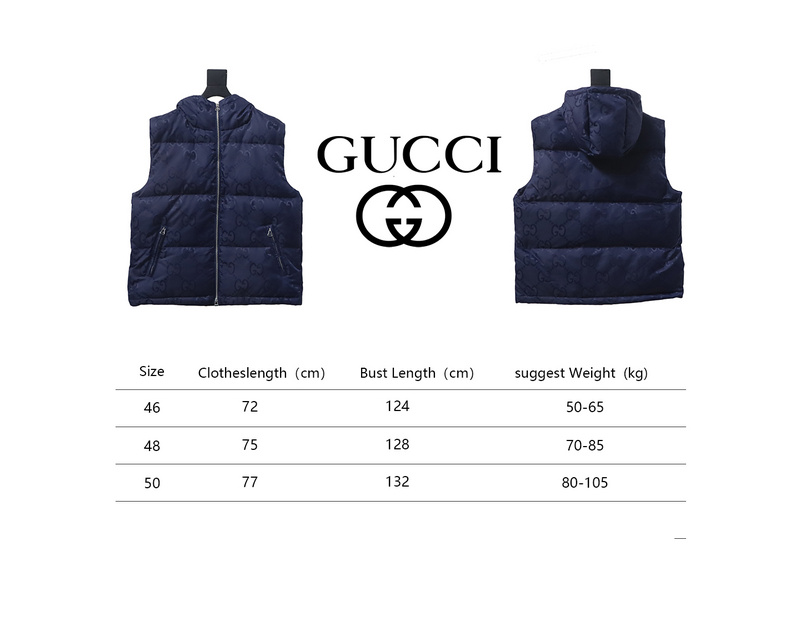 GUCCI Big GG obscure jacquard down vest