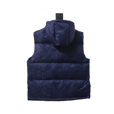 GUCCI Big GG obscure jacquard down vest 02