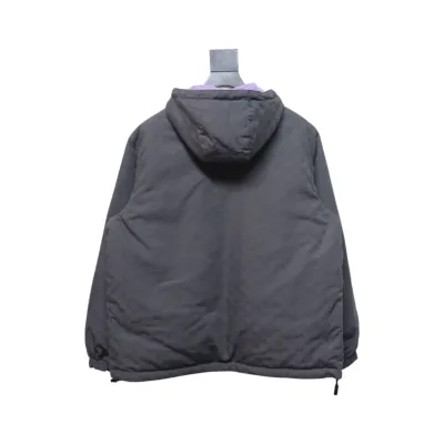 Gucci gray and purple reversible hooded jacket 02