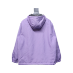 Gucci gray and purple reversible hooded jacket