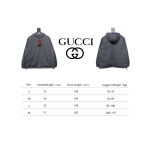 Gucci gray and purple reversible hooded jacket