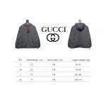 Gucci gray and purple reversible hooded jacket