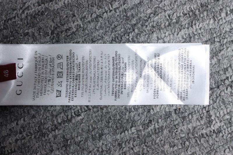 Gucci gray and purple reversible hooded jacket