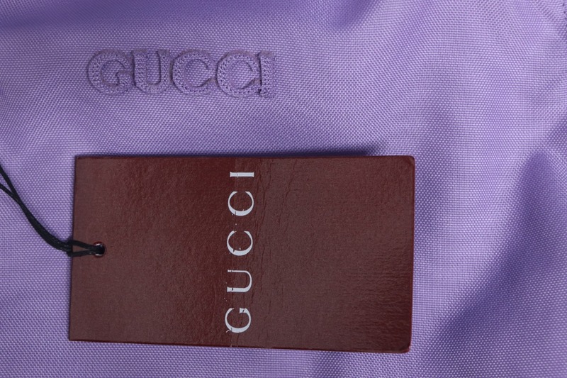Gucci gray and purple reversible hooded jacket