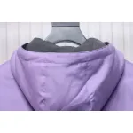 Gucci gray and purple reversible hooded jacket