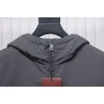 Gucci gray and purple reversible hooded jacket