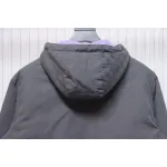 Gucci gray and purple reversible hooded jacket
