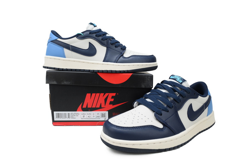 XH Air Jordan 1 Retro Low OG 'Obsidian UNC'