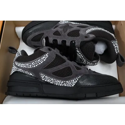 LOUIS VUITTON Trainer black, grey and white diamond 02