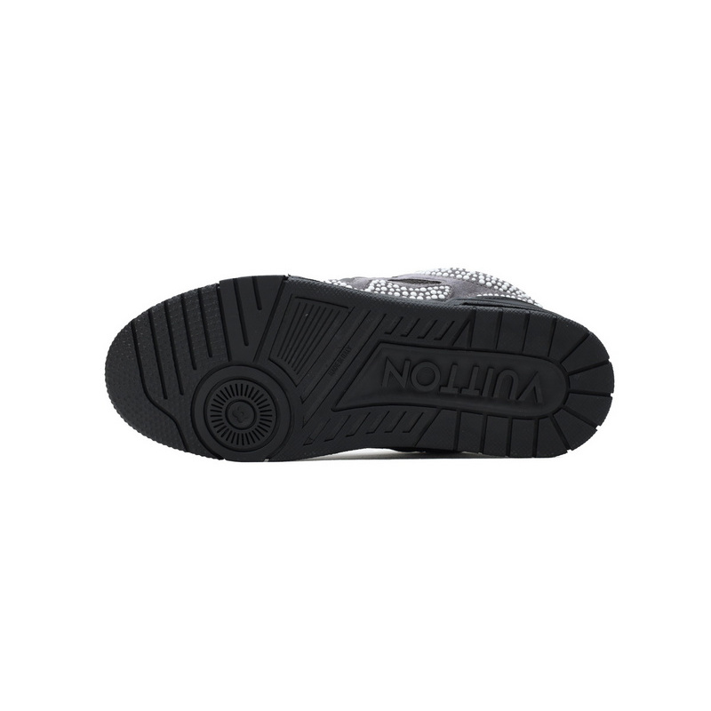 LOUIS VUITTON Trainer black, grey and white diamond