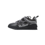 LOUIS VUITTON Trainer black, grey and white diamond