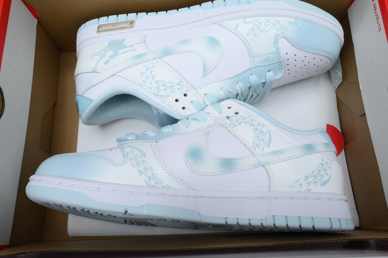 Nike Dunk Low Imperial Dragon Blue and White