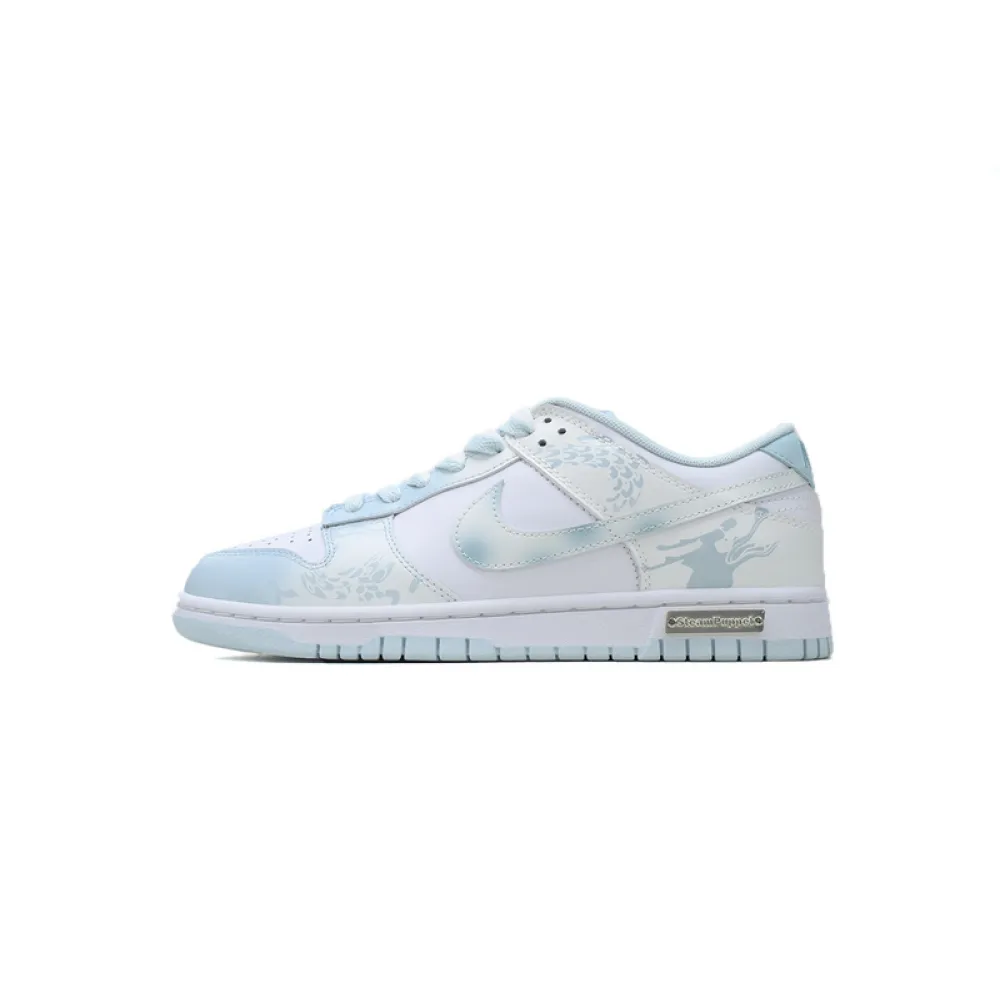 Nike Dunk Low Imperial Dragon Blue and White
