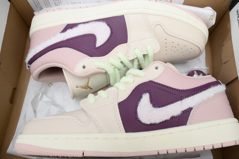 Q3 Air Jordan 1 Low SE GS 'Fur Swoosh'