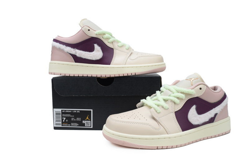 Q3 Air Jordan 1 Low SE GS 'Fur Swoosh'