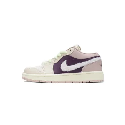 Q3 Air Jordan 1 Low SE GS 'Fur Swoosh' 01