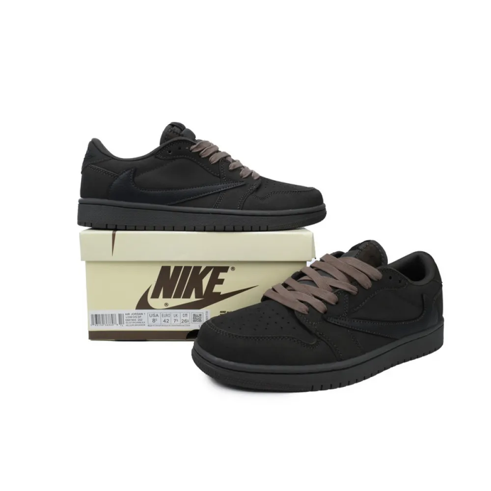 XH Travis Scott x Air Jordan 1 Low OG SP 'Velvet Brown'