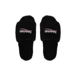 Balenciaga Furry Slide Black