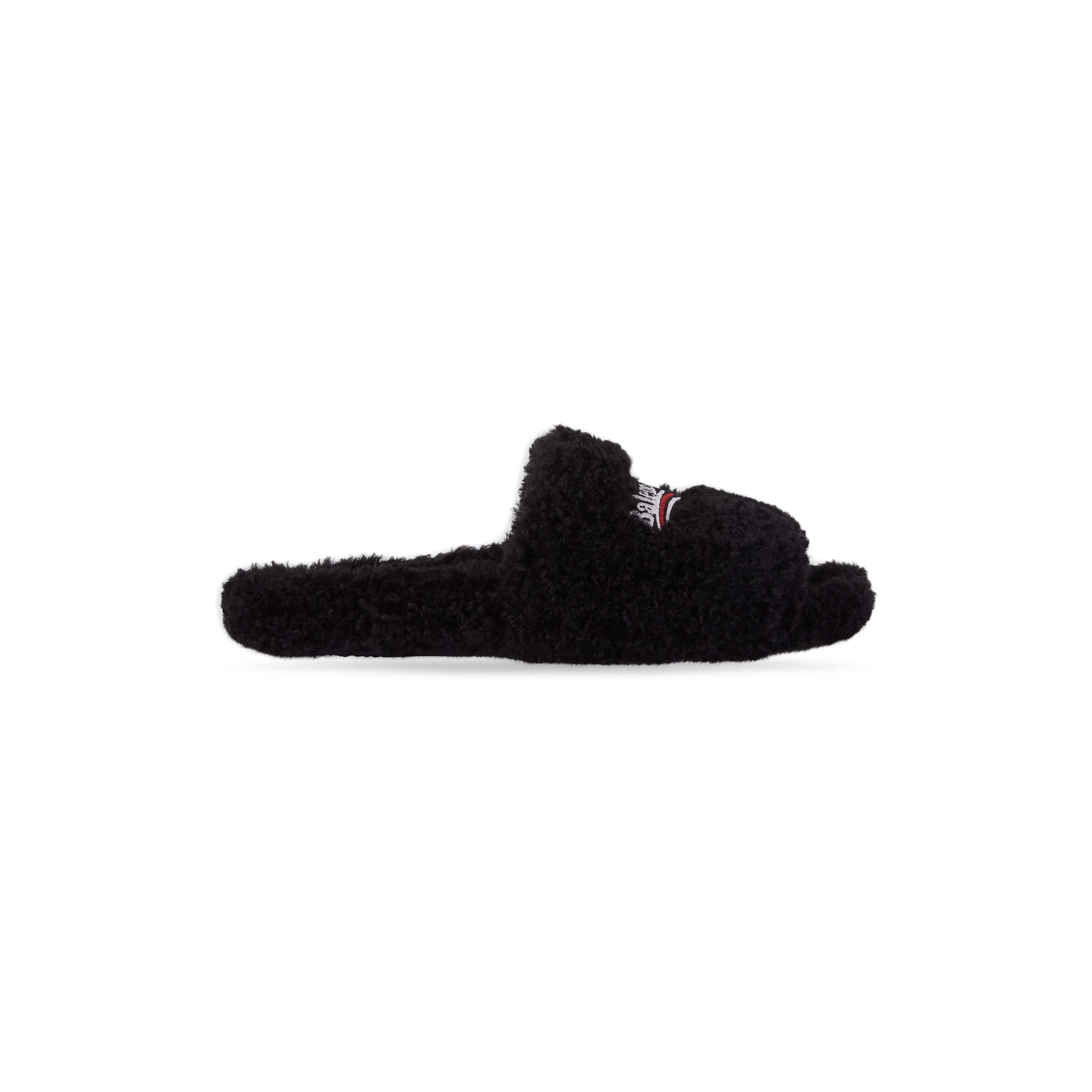 Balenciaga Furry Slide Black