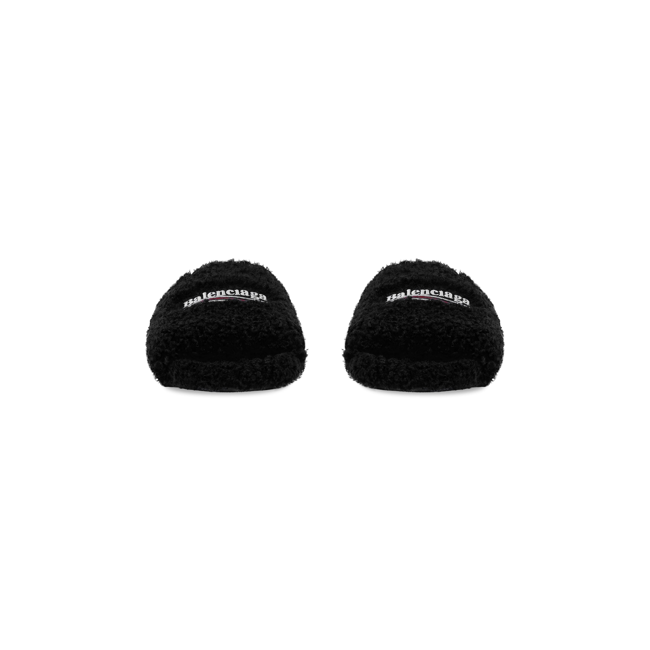 Balenciaga Furry Slide Black