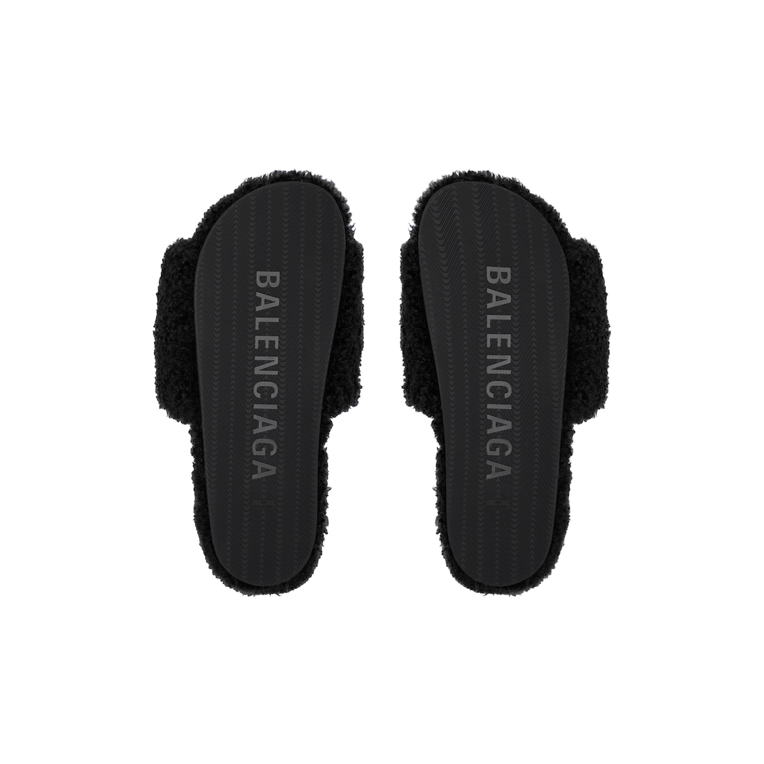 Balenciaga Furry Slide Black