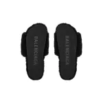 Balenciaga Furry Slide Black