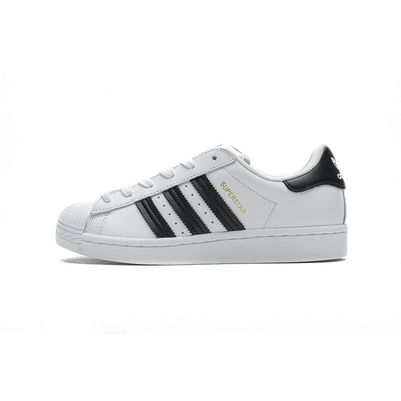 Adidas Superstar Shoes White Black Gold