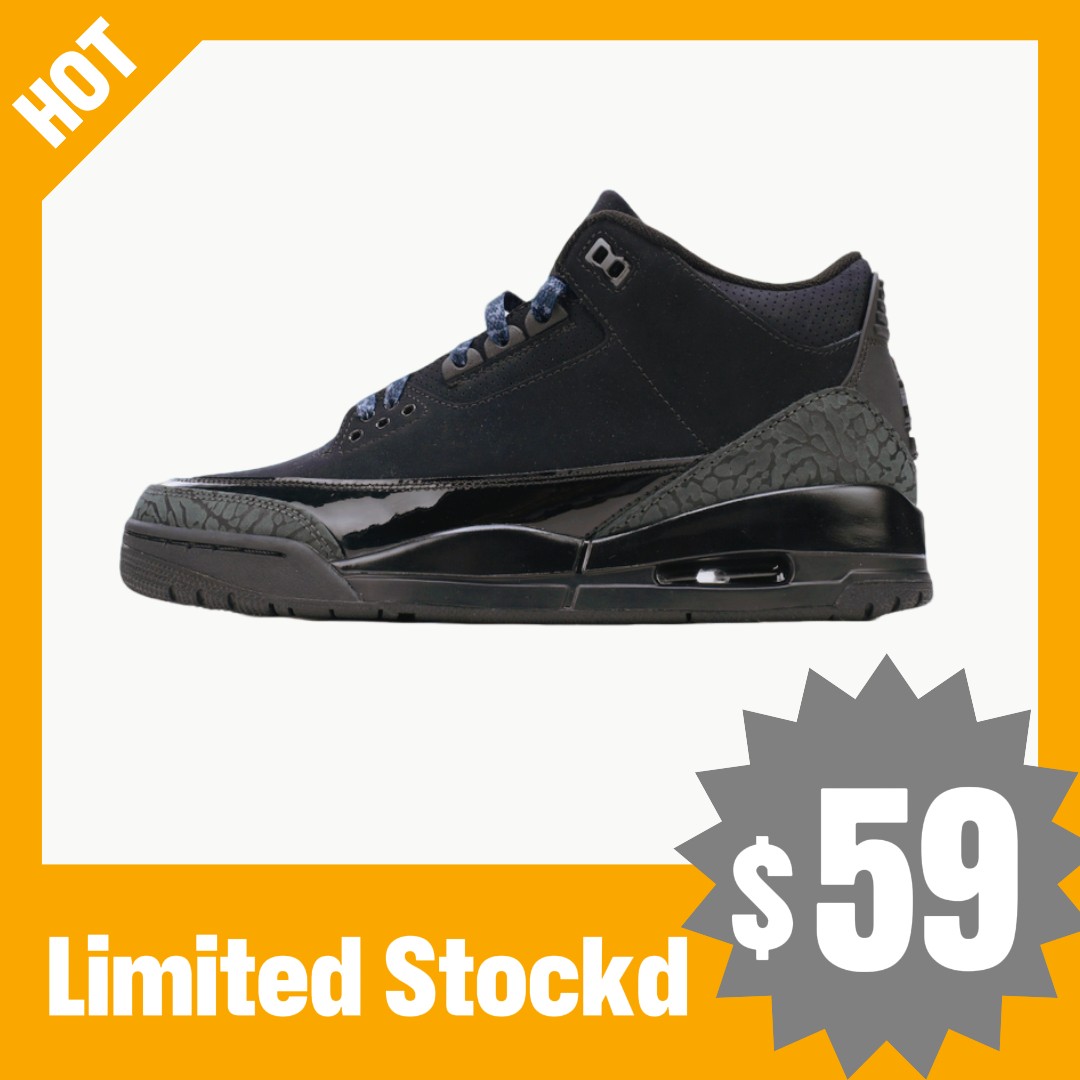 LS  Air Jordan 3 Retro 'Black Cat' 