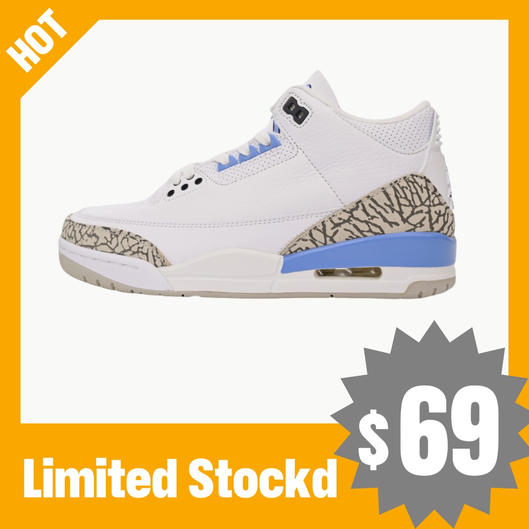 LS Air Jordan 3 Retro 'UNC' 