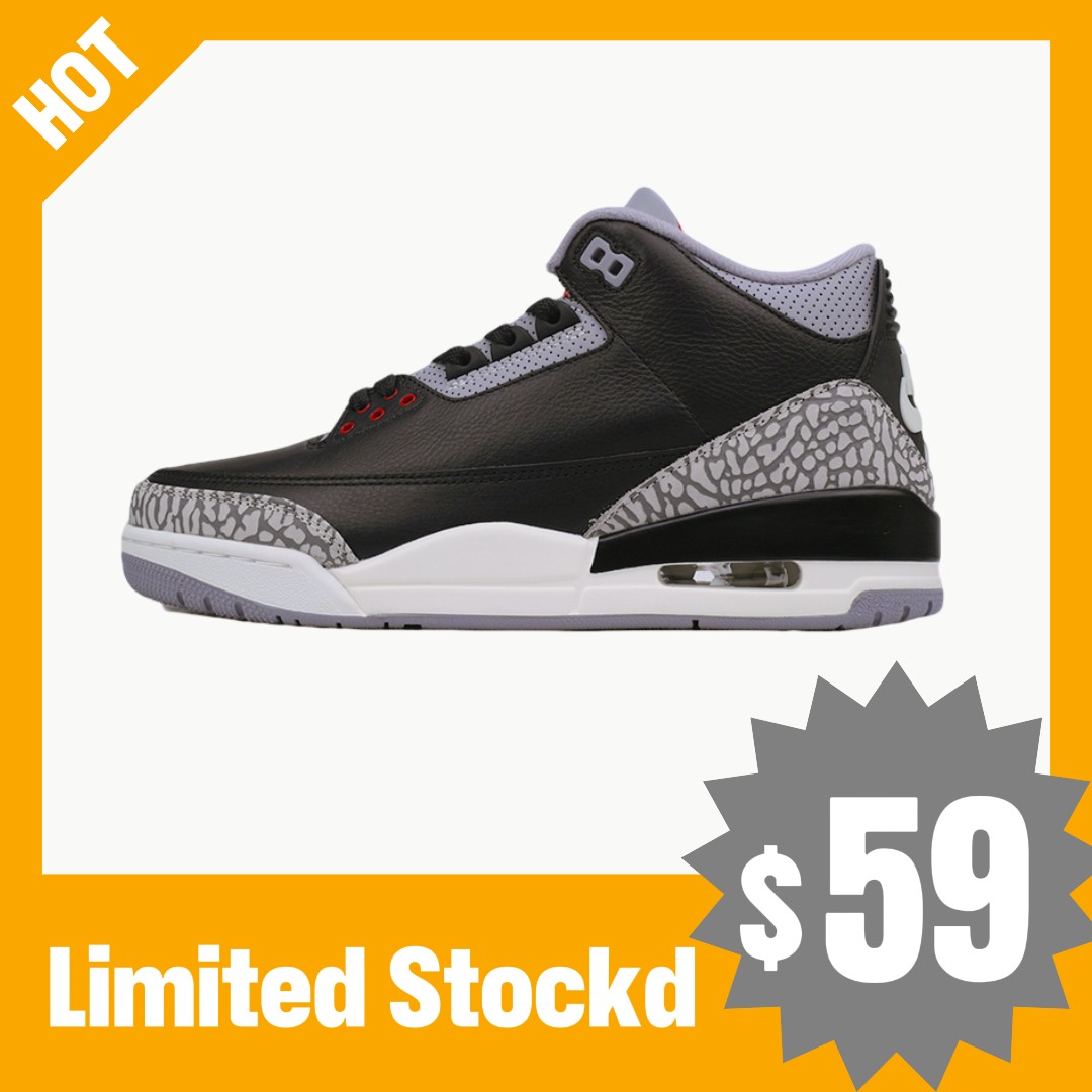 LS Air Jordan 3 Retro OG 'Black Cement'