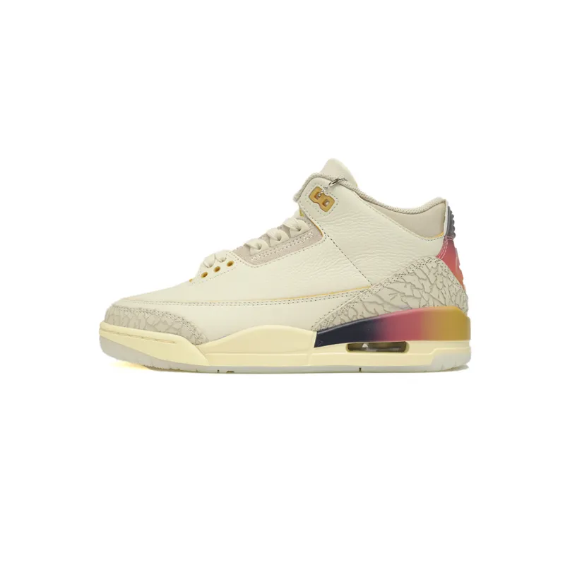 XH Balvin x Air Jordan 3 White Blue Red