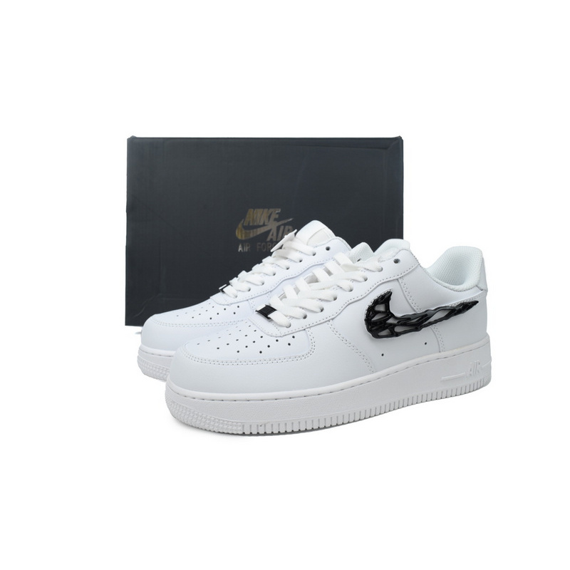 KJ Nike Air Force 1 '07 LX 'Molten Metal Swoosh Pack - Black'