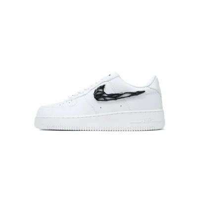 KJ Nike Air Force 1 '07 LX 'Molten Metal Swoosh Pack - Black' 01