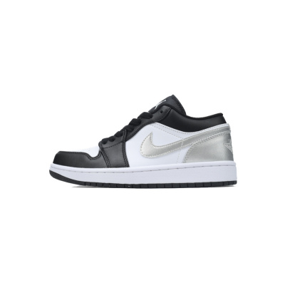 XH Air Jordan 1 Low Black Silver 01