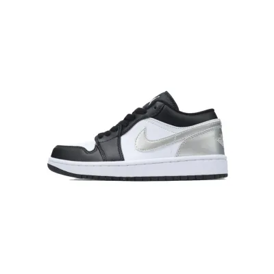 XH Air Jordan 1 Low Black Silver 01