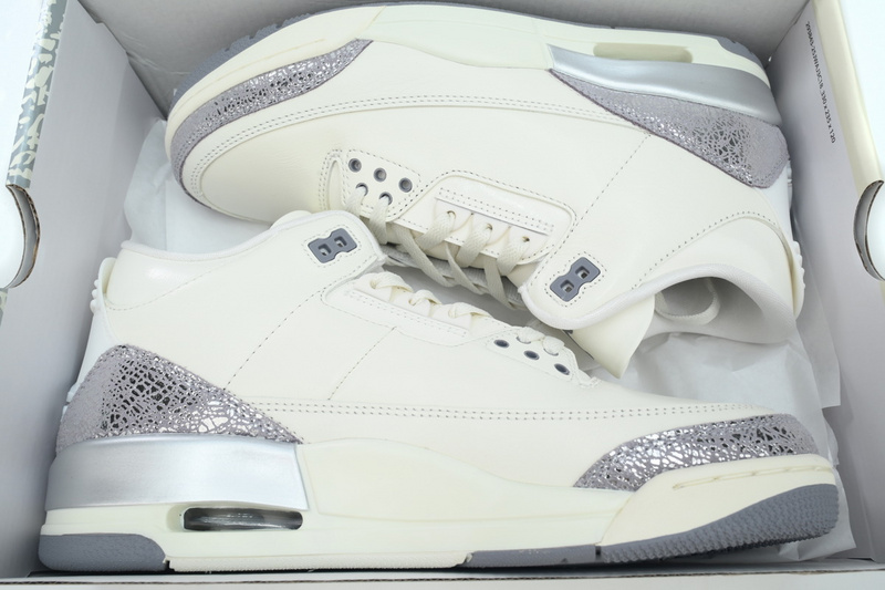 BS Air Jordan 3 Retro 'Sail Metallic Silver'