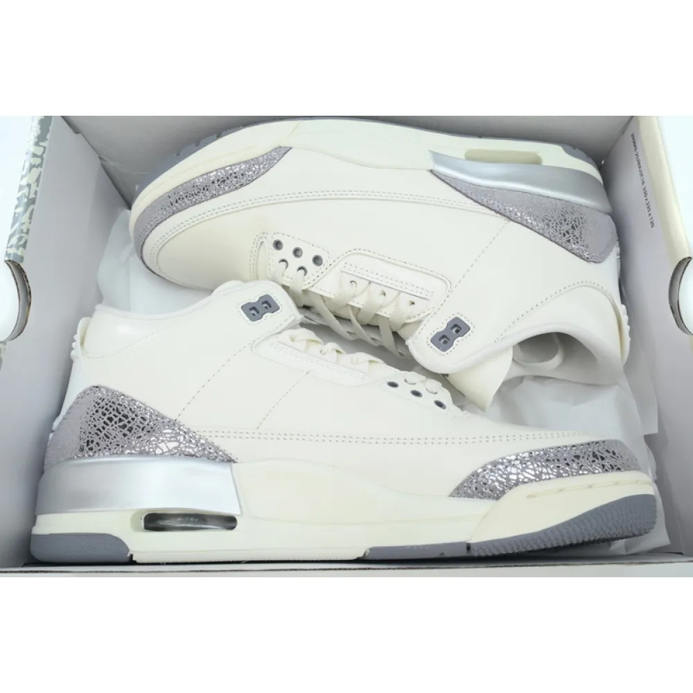BS Air Jordan 3 Retro 'Sail Metallic Silver'
